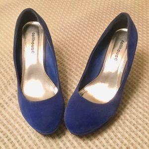 Dollhouse Royal blue wedge